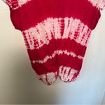 Lucky Brand Twist Front T-Shirt Magenta Tie Dye Photo 3