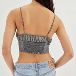 Urban Outfitters Silver Sparkly Hanky Hem Cami Crop Top Photo 4