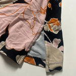 Liz Claiborne Imperfect dark floral top  small oversized short sleeved floral top Photo 5