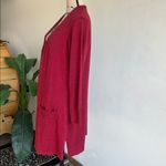 d&co Denim & Company Long Length Open Cranberry Cardigan Size XLPetite Purple Photo 4