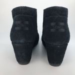 Toms  Women's Black Suede Desert Wedge Ankle Boots Booties Shoes Photo 5
