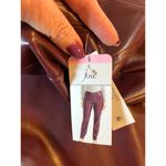 Joie NWT  Burgundy Faux Leather Pant - Size 6 Photo 12
