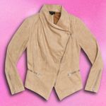 Rampage Size Large Y2K  Tan Faux Suede Zipper Light Jacket Photo 0