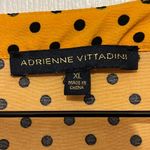 Adrienne Vittadini  Women's Golden Yellow Polka Dot Long Sleeve Button Down Top Photo 2