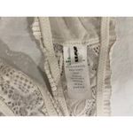 Aerie Coral Lace Mesh Bandeau Bralette Bra Cream Women's Size Medium Photo 4