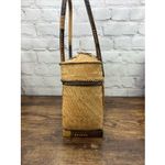 Vintage Straw Handmade Bag Summer Beach Weave With Lid Chinese Accents Photo 2