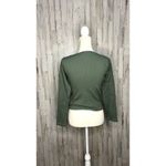 Aura Women's Green Square Neck Long Sleeve Blouse Size XL/XXL Casual Photo 3