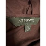 Intermix Purple Long Sleeve Pleated Ruched Slim Fit Crop Blouse Shirt Top Size S Photo 3