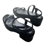 Seychelles ANTHROPOLOGIE  Rest Assured Heeled Leather Sandal Black Sz 6 Photo 4