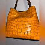 Jen & Co. Olivia Croc Golden Vegan Leather Hobo/Shoulder Bag Yellow Photo 2