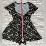Urban Outfitters Black w/ White & Yellow Floral Details Short Sleeved Romper -XS Photo 4