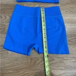 🐱Unbranded Women 2 Piece Ribbed Seamless High Waist Shorts, Small Blue Photo 3