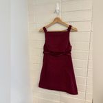 Anthropologie  Maeve Sleeveless Boat-Neck Mini Dress in maroon Photo 1