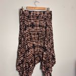 Torrid  Tan Black Tie Dye Shark Bite Handkerchief Hem Midi Skirt Photo 8