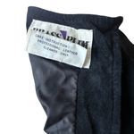 Vintage 80s Brass Plum Nordstrom Black 100% Leather Open Back Dress size Medium Photo 9