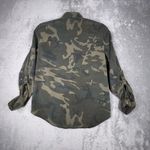 ZARA Woman Shirt Womens Large Green Brown Camo Studs Grunge Urban Streetwear Photo 2