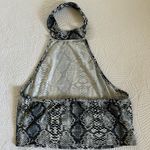 SheIn Snakeskin High Neck Crop Top Photo 1