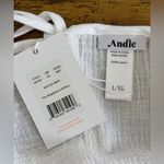 ANDIE NWT  The Magdalena Kaftan Swim Cover Up White Women's Size L/XL Cotton Gauz Photo 2