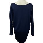 Nymphe  Tunic Womens Medium Navy Dolman Long Sleeve Boat‎ Neck Long Shirt Top Photo 3