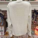SheIn NWOT  Off White Long Sleeve Textured Crew Neck Sweater / XL Photo 4