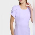 Marc New York  Womens Short Sleeve Midi Sheath Dress Opal Purple 16 16P NWOT Photo 3