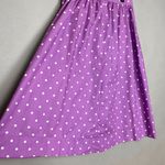 Handmade Polka Dot Skirt Purple White A-Line Retro Midi Women Colorful Playful Photo 7