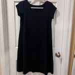 Eileen Fisher Classic Black A-Line Short Sleeve Dress Made SZ Small Photo 1