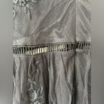 Blackfloral embroidered crochet lace v Photo 5