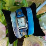 La Mer Collections limited edition Blue White Black Tie Dye Watch Photo 4