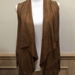 Mittoshop ~ Falling For Fringe Vest ~ Size Small ~ Camel Color Photo 0