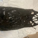 Nicole Miller Black Sequin Embellished Dress Photo 5