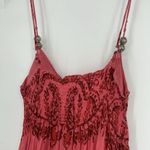 Derek Heart Y2K Boho Dress Empire Waist Pink Smocked Lace Sleeveless Size M Photo 6