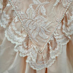 Vintage Totally 80s Peach Lace & Satin Formal Dress Huge Bow Molly Ringwald Size 6 Photo 7