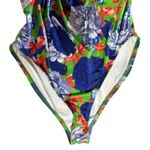 ZARA NEW  Blue Green Floral Asymmetrical One Shoulder Bloggers Fave Bodysuit Sz M Photo 5