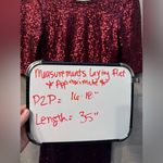 Betsey Johnson  | Wine Burgundy Sequin | Shift Half Sleeve Dress Size 4 Photo 3