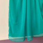 Lela Rose Chiffon Sleeveless Green Mini Dress with Belt Size 8 Photo 11