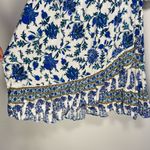 Nicole Miller  Off Shoulder Dress Mini Floral Paisley Cottage Coastal Cowgirl M Photo 4