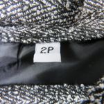 1990s Stephanie Andrews Vintage Black Herringbone Skirt Suit Set Small Formal 2P Size 2 Photo 8