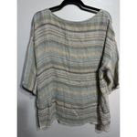Soft Surroundings Tunic Top Stripe Green Cotton Pullover Size Large Beach Resort Photo 1