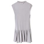 Free People FP Beach Mock Neck Sleeveless Ballet Tennis Ruffle Dress Grey Size S Photo 1