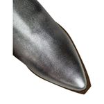 Forever 21 Ankle Boots New Metallic Silver Women's booties Size 7 Block Heel Faux leather Photo 10