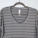  Black and White Striped Long Sleeve Tee Size Medium Athleta Stripe Tee Photo 1
