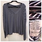 Brandy Melville Navy Striped Shirt Photo 1