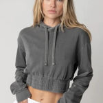 Talentless  grey cropped boxing hoodie women Large Photo 0