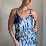 Anthropologie Cloth & Stone Tie Dye Midi Dress Navy White Photo 2