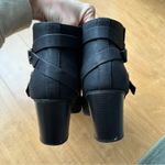 Charlotte Russe Women's Black Suede Strappy Heeled Ankle Boots/Booties, Size 9 Photo 4