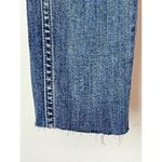 ZARA  Blue Medium‎ Wash Denim Distressed Raw Cut Hem Skinny Jeans 2 Photo 4
