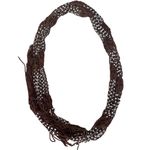 2 Necklace accessories handmade burgundy and brown with sequin 72” length NWOT Photo 7