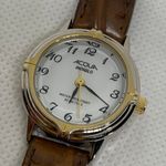Acqua indiglo vintage women watch 25mm two tone round leather band running Photo 2