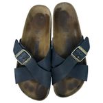 Birkenstock  Sienna Navy Blue Leather Slides Sandals Size EU 39 US 8-8.5 Narrow Photo 1